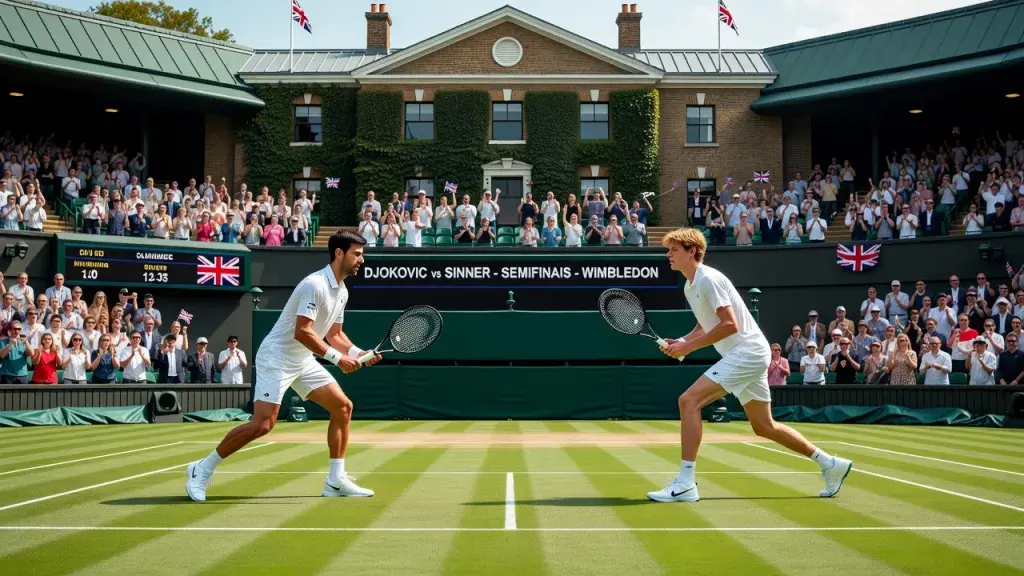 Djokovic enfrenta Sinner nas semifinais e busca redenção em Wimbledon